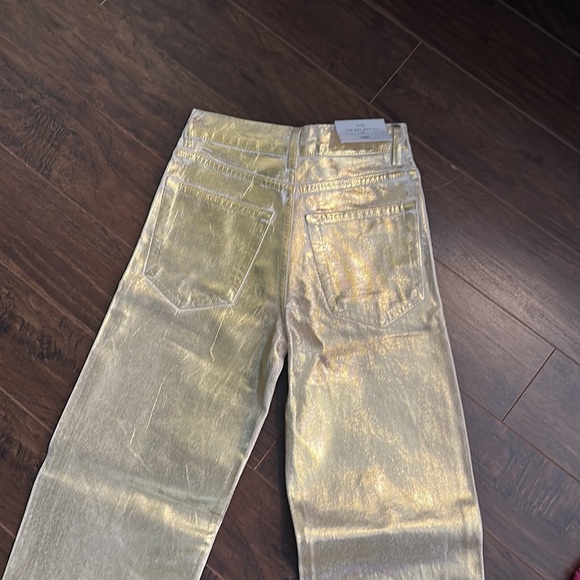 Zara | The boy boy fit gold chrome jeans - Picture 5 of 5